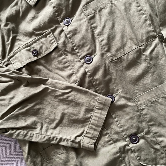 Universal Works Fine Twill Dockside Overshirt Green Size Small - Picture 3 of 5